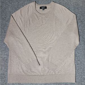 Banana Republic Mens Sweater Size XL Beige Italian Merino Yarn By Baruffa